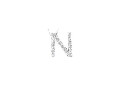 Rhodium Plated | Alphabet Pendants